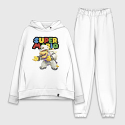 Женский костюм оверсайз Super mario Bowser, цвет: белый