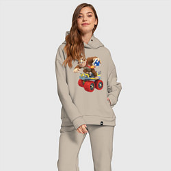 Женский костюм оверсайз Donkey Kong Super Mario Nintendo, цвет: миндальный — фото 2