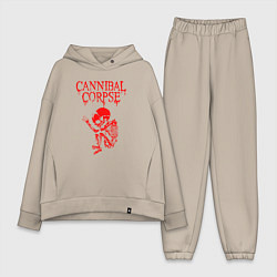 Женский костюм оверсайз Cannibal corpse труп каннибала, цвет: миндальный