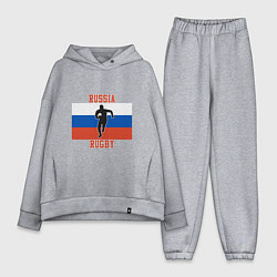Женский костюм оверсайз Russian Rugby, цвет: меланж