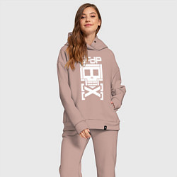 Женский костюм оверсайз 5FDP AfterLife logo, цвет: пыльно-розовый — фото 2