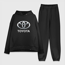 Женский костюм оверсайз TOYOTA 3D Logo, цвет: черный