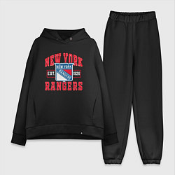 Женский костюм оверсайз NY RANGERS NHL НЬЮ-ЙОРК РЕЙНДЖЕРС, цвет: черный