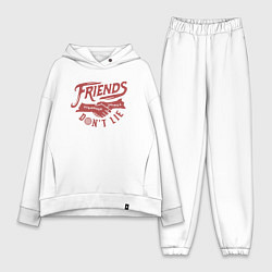 Женский костюм оверсайз ДРУЗЬЯ НЕ ЛГУТ FRIENDS DONT LIE ST, цвет: белый