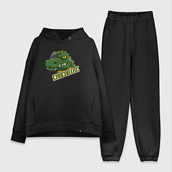 Женский костюм оверсайз Pirate Crocodile, цвет: черный