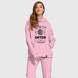 Женский костюм оверсайз Inter: Football Club Number 1 Legendary, цвет: светло-розовый — фото 2