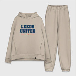 Женский костюм оверсайз Leeds United FC Classic, цвет: миндальный