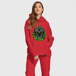 Женский костюм оверсайз SKULL TOXIC, цвет: красный — фото 2