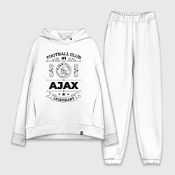 Женский костюм оверсайз Ajax: Football Club Number 1 Legendary, цвет: белый