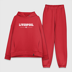 Женский костюм оверсайз Liverpool football club классика, цвет: красный