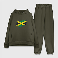 Женский костюм оверсайз Jamaica Flag, цвет: хаки