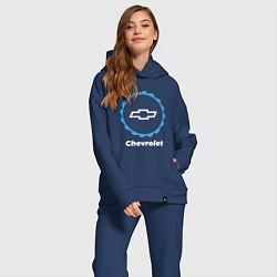 Женский костюм оверсайз Chevrolet в стиле Top Gear, цвет: тёмно-синий — фото 2