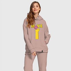Женский костюм оверсайз The Simpsons Movie, цвет: пыльно-розовый — фото 2