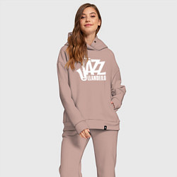Женский костюм оверсайз Jazz - саксофон, цвет: пыльно-розовый — фото 2