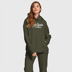 Женский костюм оверсайз Code geass лого, цвет: хаки — фото 2