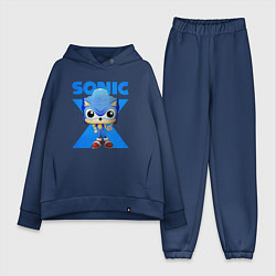 Женский костюм оверсайз Funko pop Sonic, цвет: тёмно-синий