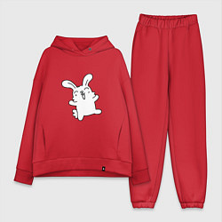 Женский костюм оверсайз Happy Bunny, цвет: красный