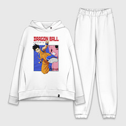 Женский костюм оверсайз Dragon Ball - Сон Гоку - Удар, цвет: белый