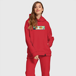 Женский костюм оверсайз Ребекка из Киберпанка: Глаза, цвет: красный — фото 2