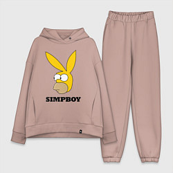 Женский костюм оверсайз Simpboy - rabbit Homer, цвет: пыльно-розовый