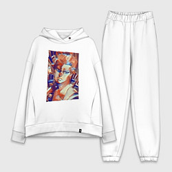 Женский костюм оверсайз Йошикаге Кира - серийный убийца, цвет: белый