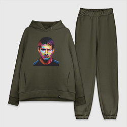 Женский костюм оверсайз Face Messi, цвет: хаки