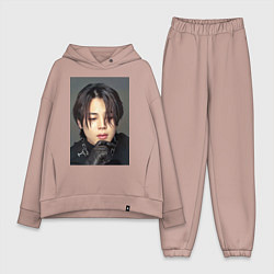Женский костюм оверсайз Handsome Jimin, цвет: пыльно-розовый