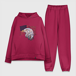 Женский костюм оверсайз American eagle, цвет: маджента