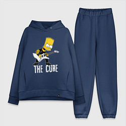 Женский костюм оверсайз The Cure Барт Симпсон рокер, цвет: тёмно-синий
