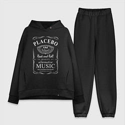Женский костюм оверсайз Placebo в стиле Jack Daniels, цвет: черный