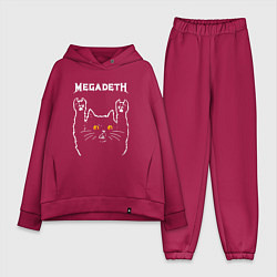 Женский костюм оверсайз Megadeth rock cat, цвет: маджента