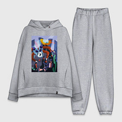 Женский костюм оверсайз Subnautica морские чудовища, цвет: меланж