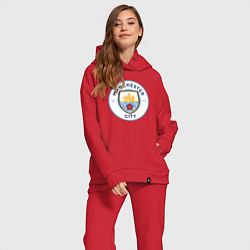 Женский костюм оверсайз Manchester City FC, цвет: красный — фото 2
