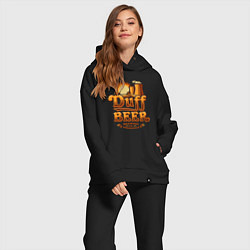 Женский костюм оверсайз Duff beer brewing, цвет: черный — фото 2