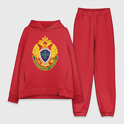 Женский костюм оверсайз Пограничные войска - герб, цвет: красный