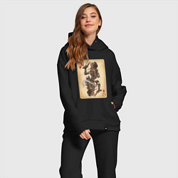 Женский костюм оверсайз Fable III Пейдж, дама буби, цвет: черный — фото 2