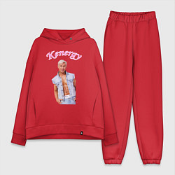 Женский костюм оверсайз Kenergy, цвет: красный