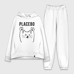 Женский костюм оверсайз Placebo - rock cat, цвет: белый
