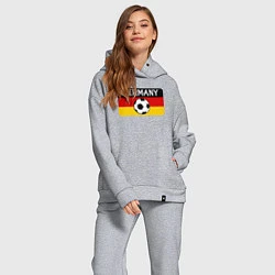 Женский костюм оверсайз Football Germany, цвет: меланж — фото 2