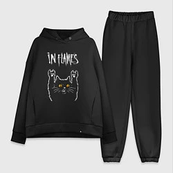 Женский костюм оверсайз In Flames rock cat, цвет: черный