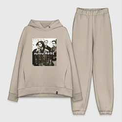 Женский костюм оверсайз Depeche Mode - Devotional Tour Retro 01, цвет: миндальный