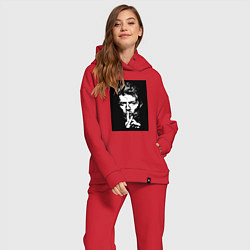 Женский костюм оверсайз David Bowie - Silence, цвет: красный — фото 2