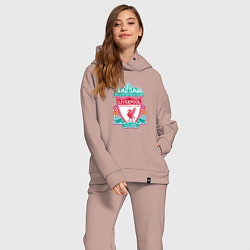 Женский костюм оверсайз Liverpool fc sport collection, цвет: пыльно-розовый — фото 2