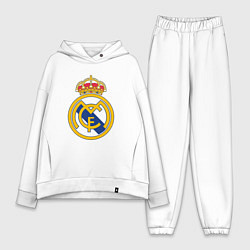 Женский костюм оверсайз Real madrid fc sport, цвет: белый