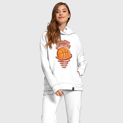 Женский костюм оверсайз Баскетбольный турнир, цвет: белый — фото 2