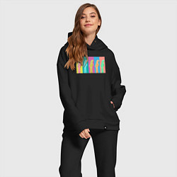 Женский костюм оверсайз Color guitars, цвет: черный — фото 2