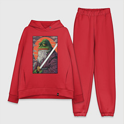 Женский костюм оверсайз Pepe samurai, цвет: красный