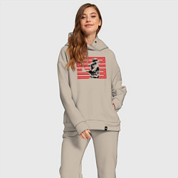 Женский костюм оверсайз 23 Jordan, цвет: миндальный — фото 2