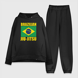 Женский костюм оверсайз Brazilian jiu-jitsu, цвет: черный