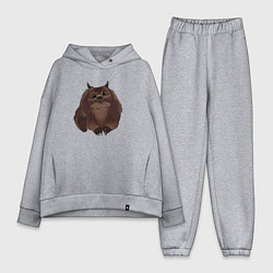 Женский костюм оверсайз Детеныш Медвесыча, цвет: меланж